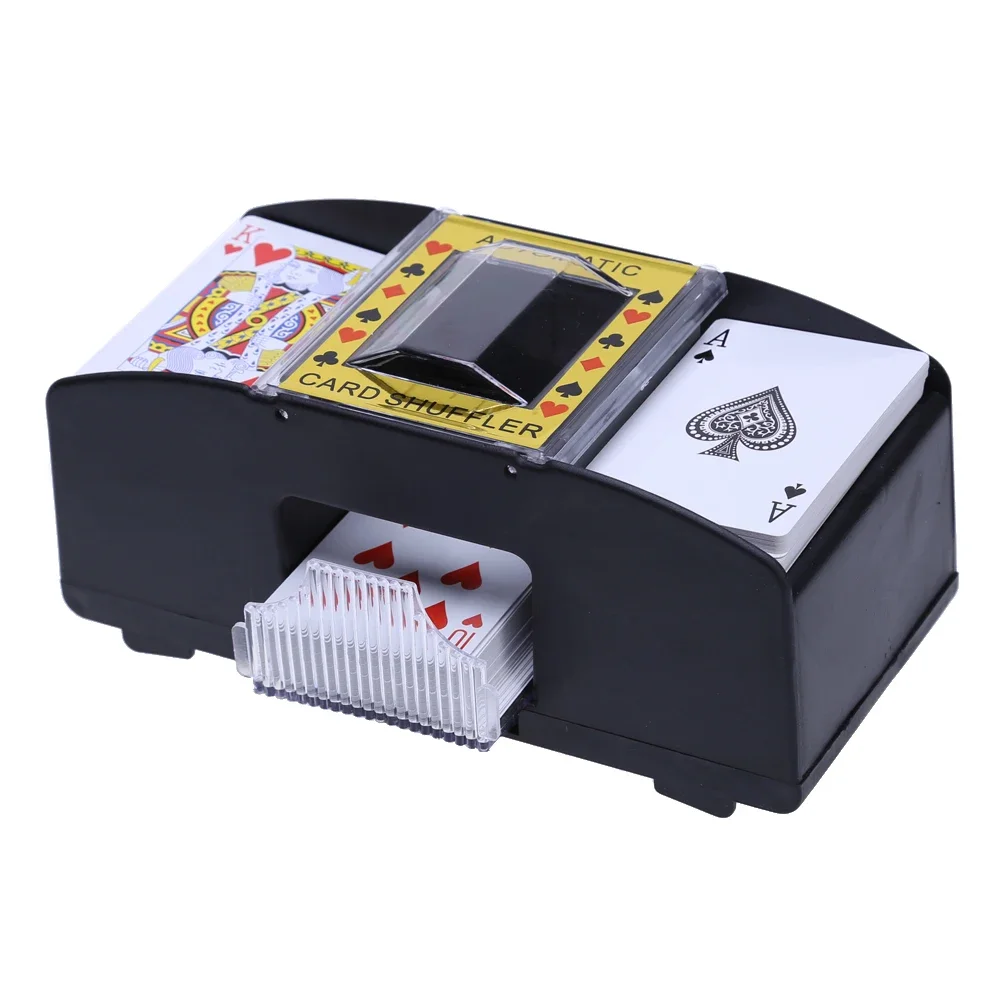 Automatic Card Shuffling Machine 1/2 Decks Electric Poker Card Shuffler USB Battery-Operated Shuffler for Card Games Home Party