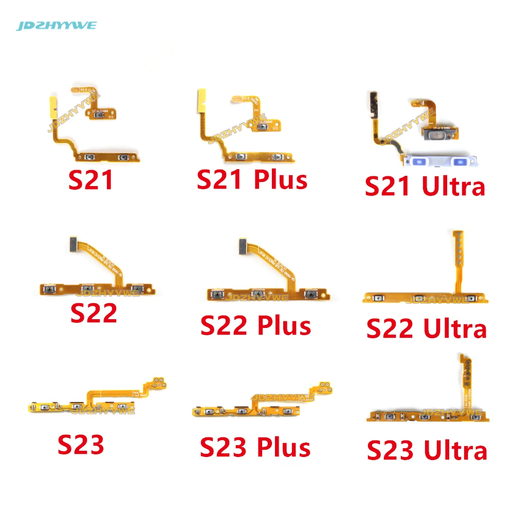 1PCS Power Volume Control Key Button Flex For Samsung S23 S22 S21 Plus Ultra  Power On/Off Switch Button Flex Cable Replacem