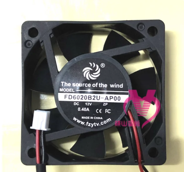 

FD6020B2U-AP00 DC 12V 0.40A 60x60x20mm 2-Wire Server Cooling Fan