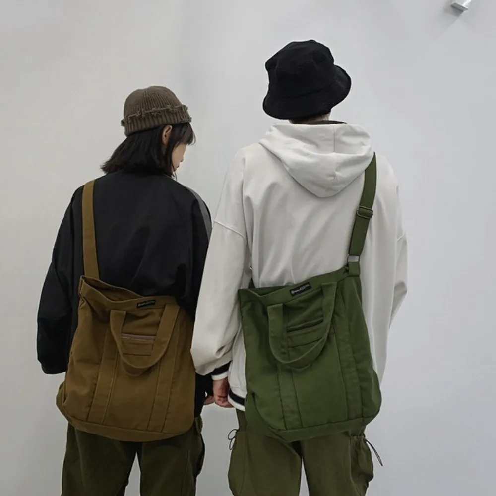 جديد قماش حقيبة كتف حقيبة بلون متعدد جيب حقيبة كروسبودي سعة كبيرة حقيبة يد الإناث طالبة