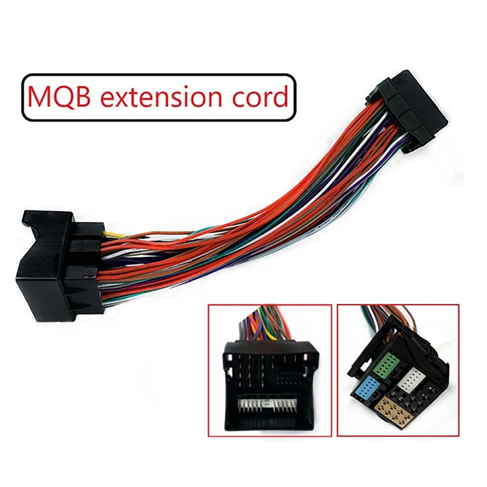 Car Radio MQB Extension Adapter Cable 52-pin Quadlock for VW Golf 7 Jetta 5 6 MK5 MK6 MIB 280 for Skoda SEAT for Audi A4 A6
