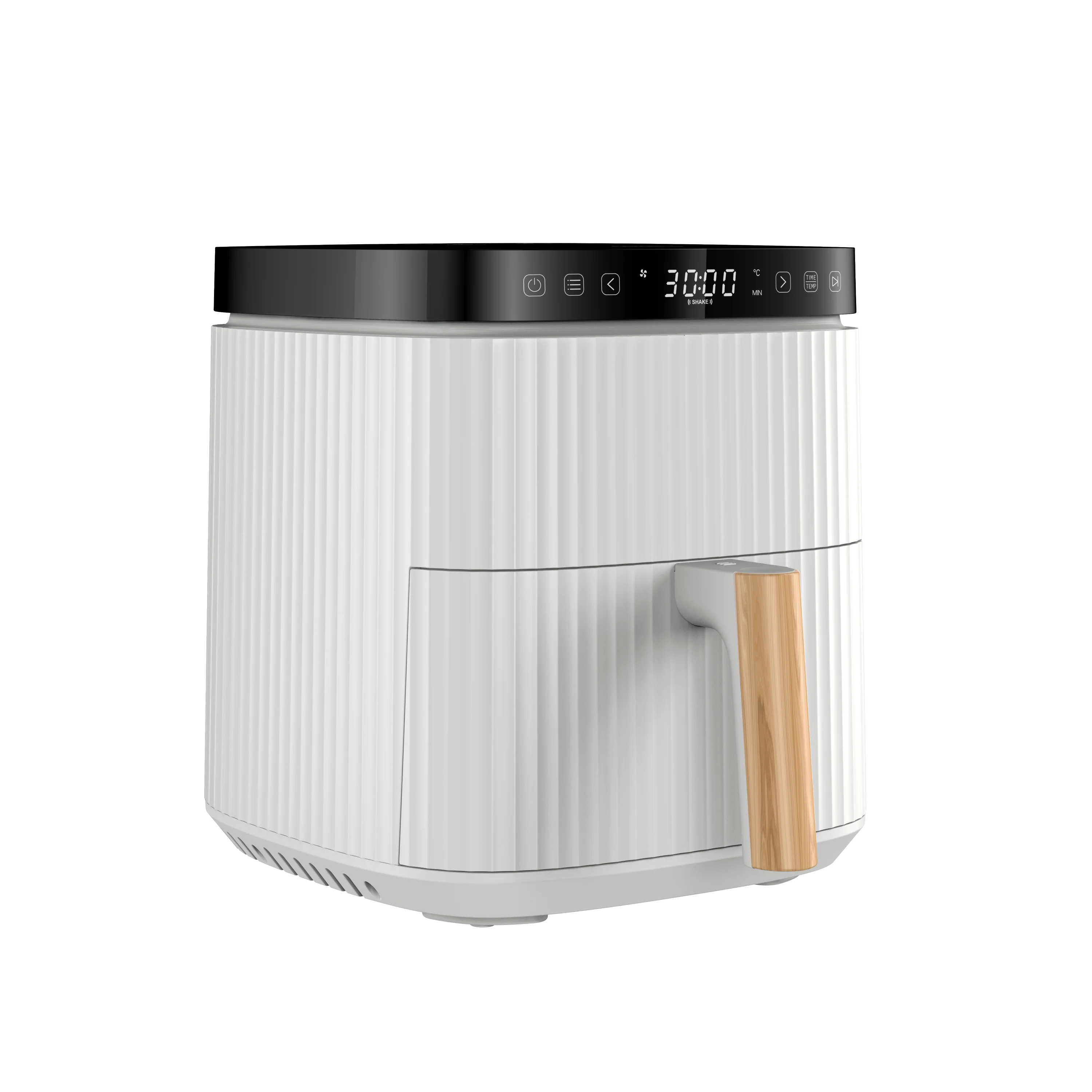 مقلاة هوائية بتصميم عصري لعام 2025 - مقلاة هوائية كهربائية احترافية باللون الأبيض مع وظيفة الإيقاف التلقائي