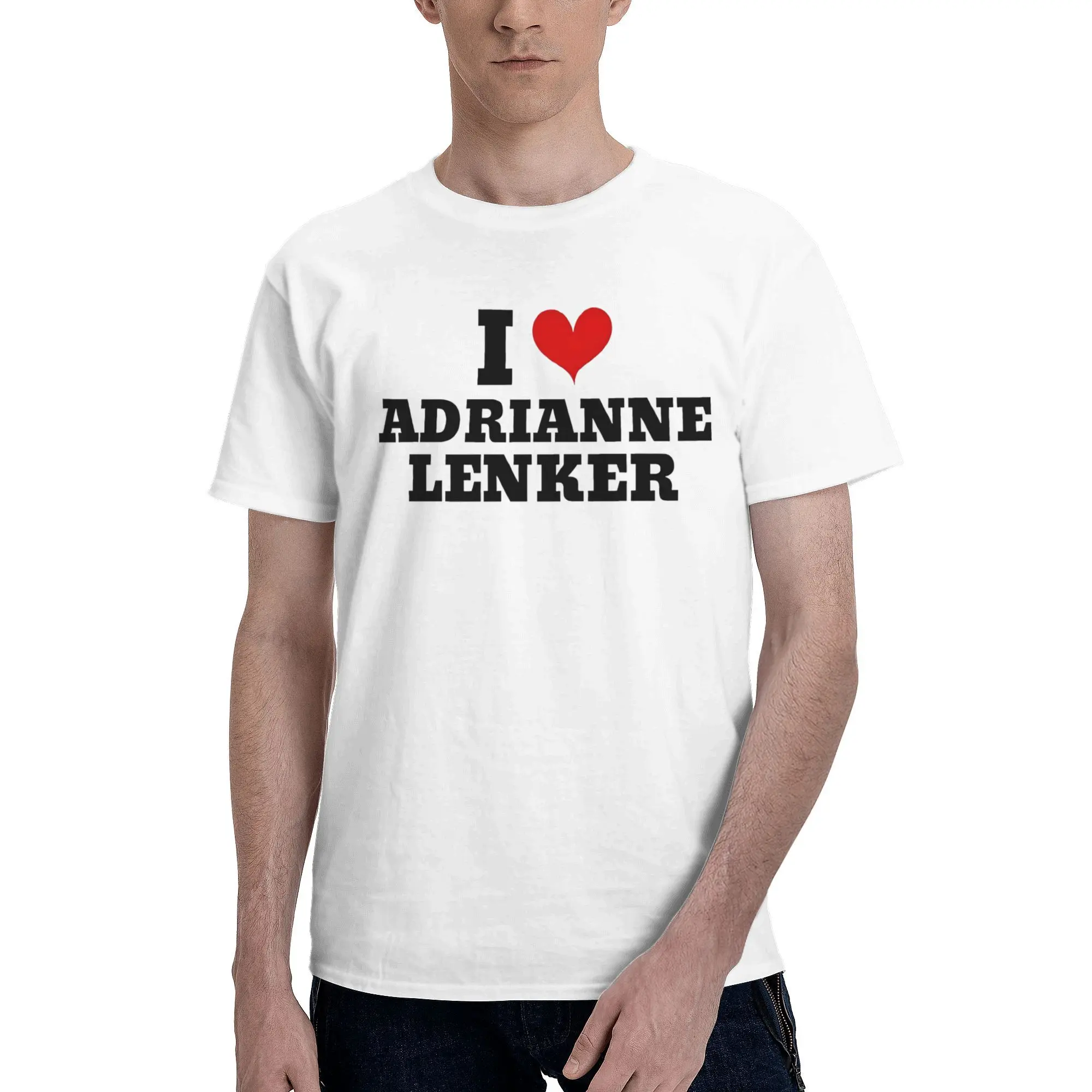 Men Women Graphic Printing I Love Adrianne Lenker  Tee T Shirt Cotton  T-shirts Clothing