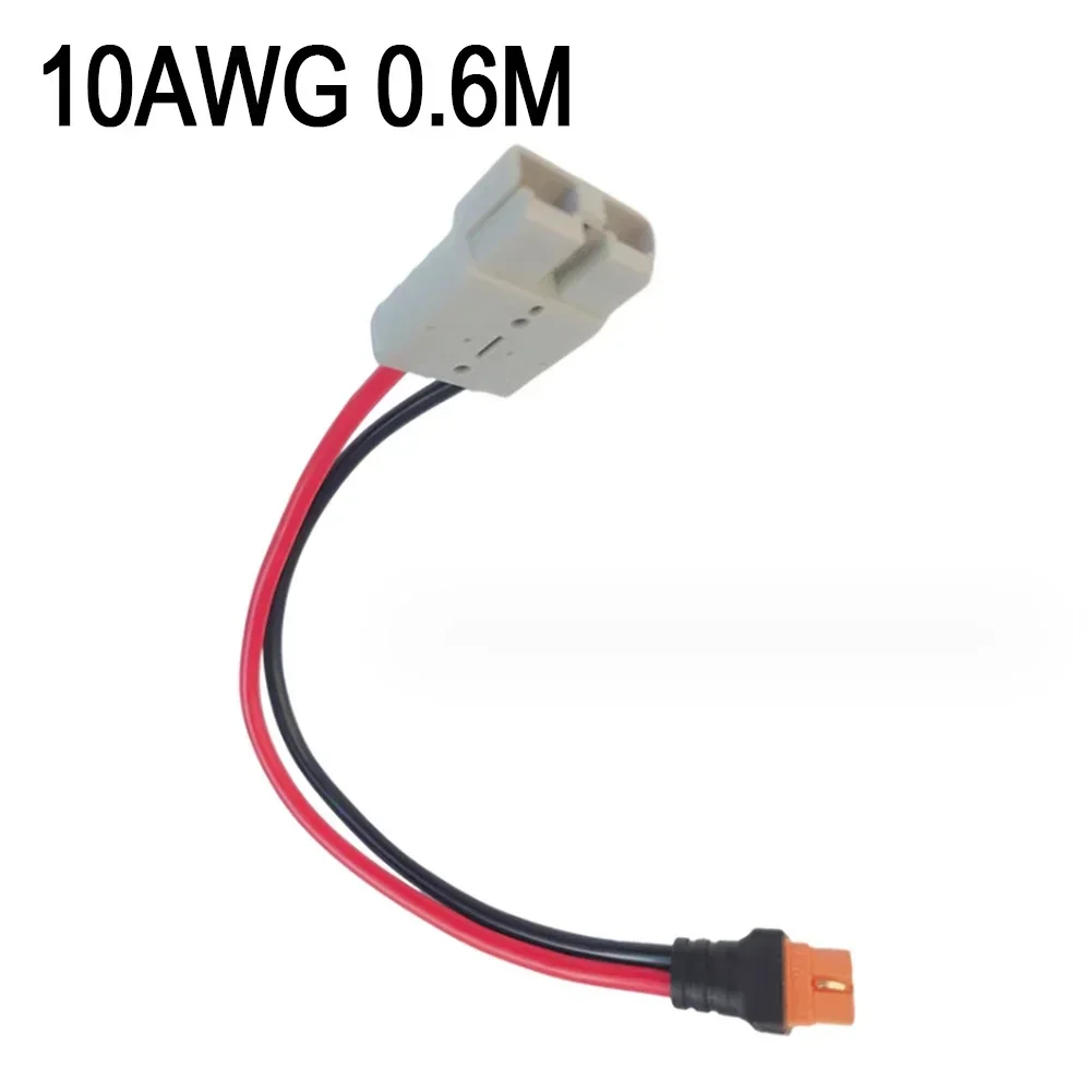 1x 50A 10AWG Adapter Cable Portable Power Station With A 50amp 600V 10AWG 30Cm Connector For Anderson To Connector