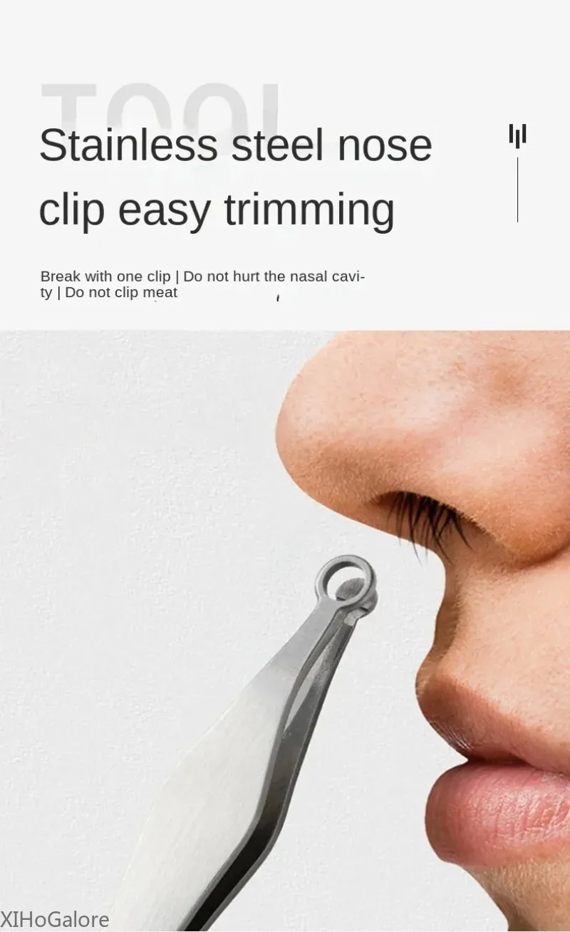 Precision Round Nose Hair Tweezers Stainless Steel Facial Contouring Scissor Manicure Makeup Grooming Kit Unisex Travel