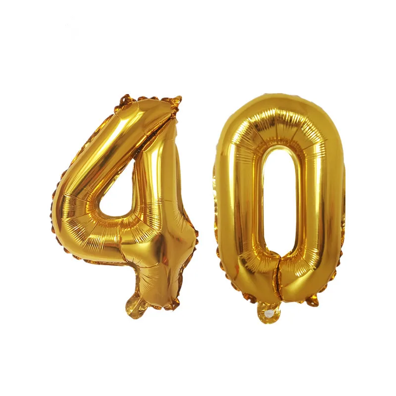 Cheer 40 Black Gold Balloon Happy Birthday 40 Years Balloons 40th Birthday Party Decoration Adults Foil Latex Baloon 40 Birthday