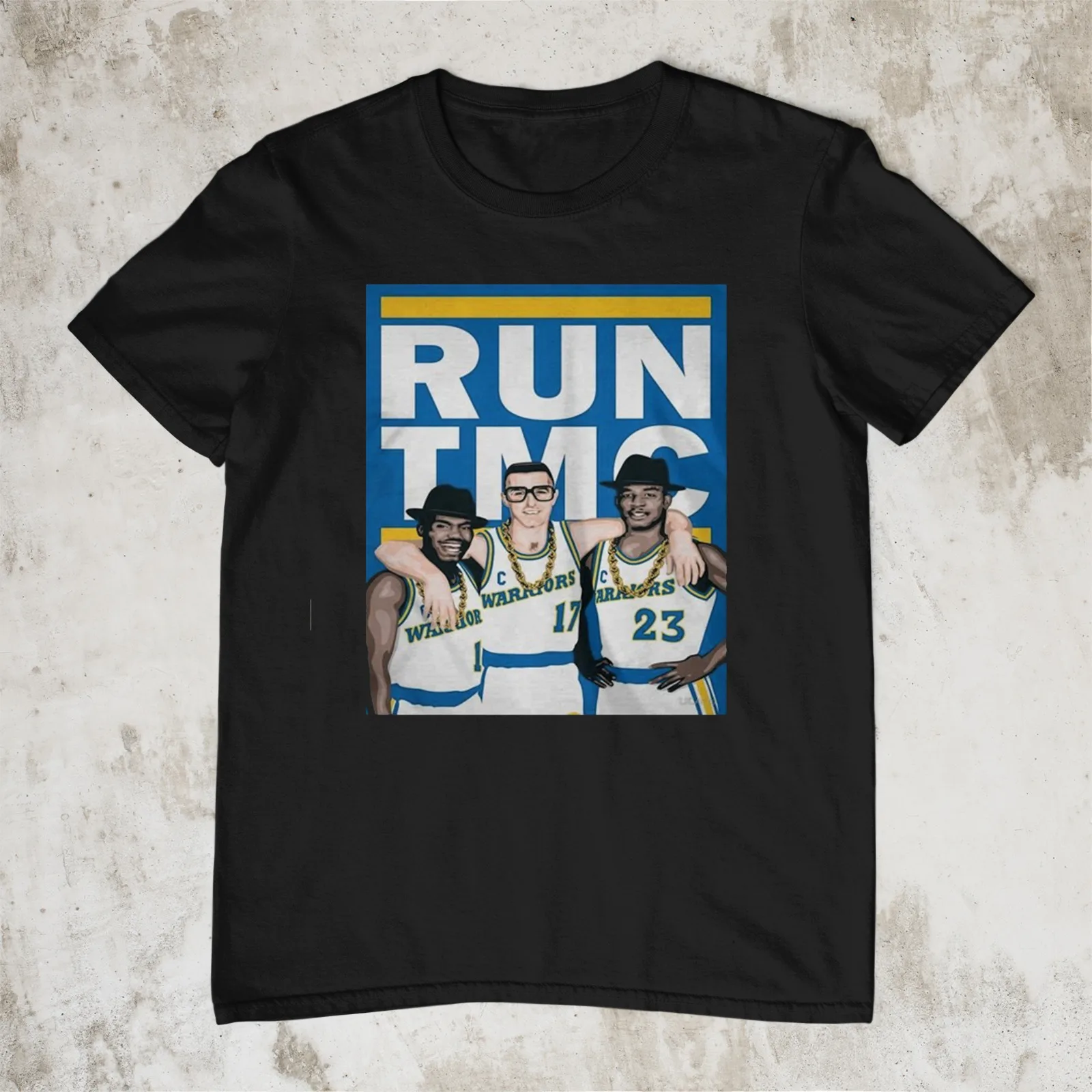 Tim Hardaway Mitch Richmond Chris Mullin Run TMC Black Unisex T-shirt JJ4526