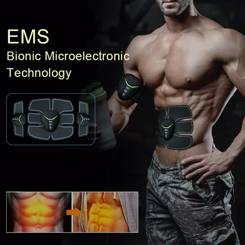 EMS Fitness Trainer Belt Waist Support Abdominal Muscle Stimulator Slimming Belt Unisex Bodybuiding Home Muscle Training Machine