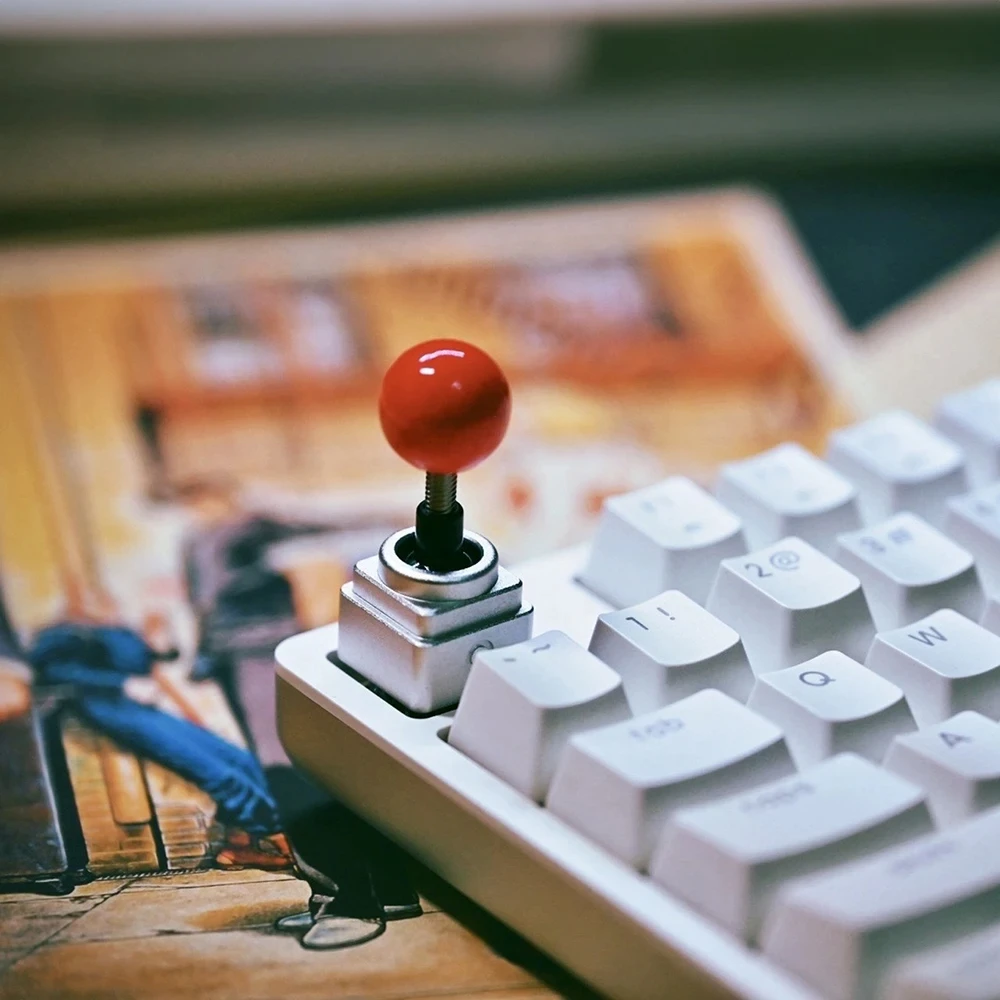 Vintage Metal 360° Rotating Rocker Keycap Funny Replacement for Mechanical Office Keyboard Home Computer Keyboards Accessories