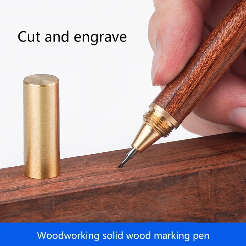 Etching Engraving Pen Convenient Metal Scribe Tool Carpentry Marking Scribe Tool Gel Pen Solid Wood Pen for Glass Wood M4YD