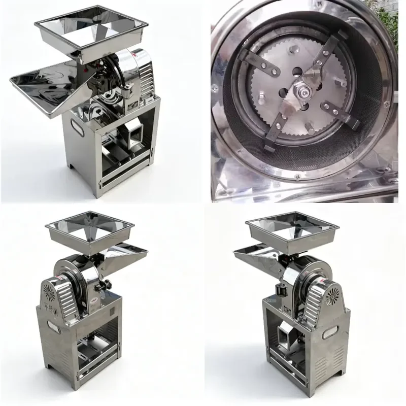 for Automatic Mini 9FC21 Stainless Steel Tooth Claw Disc Mill Ultra Fine Grinder for Grain Corn Wheat Rice Spices Herbs