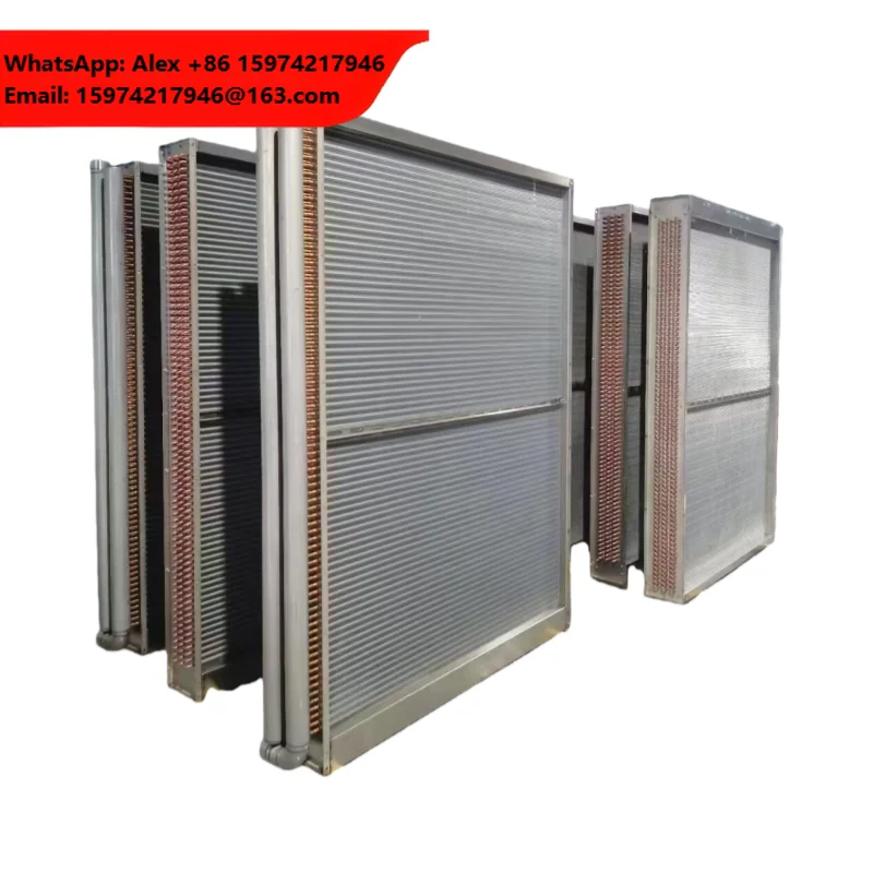 Finned Tube Steam Air Heater Coil For Rotary Dryer Sugar Processing Hot Air Heating System