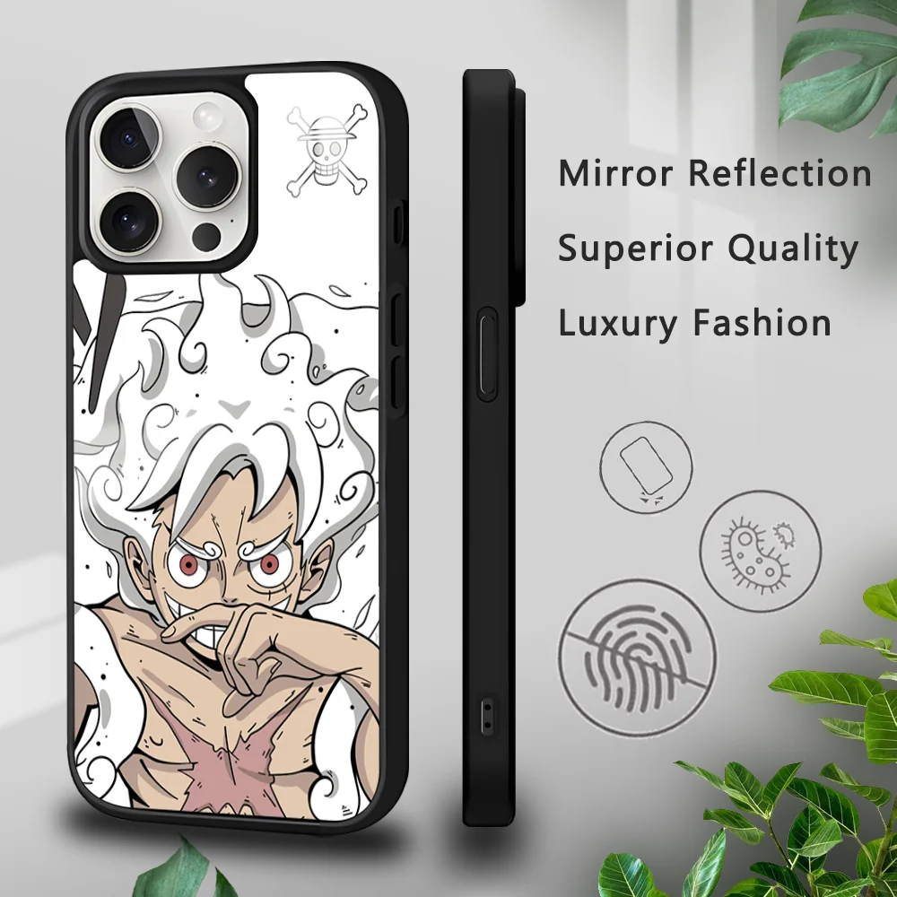 Anime O-One P-Pie-ce L-Luffy Phone Case For iPhone 16 15 14 13 12 11 Pro Xs Max Mini Plus Celulares Hard Funda