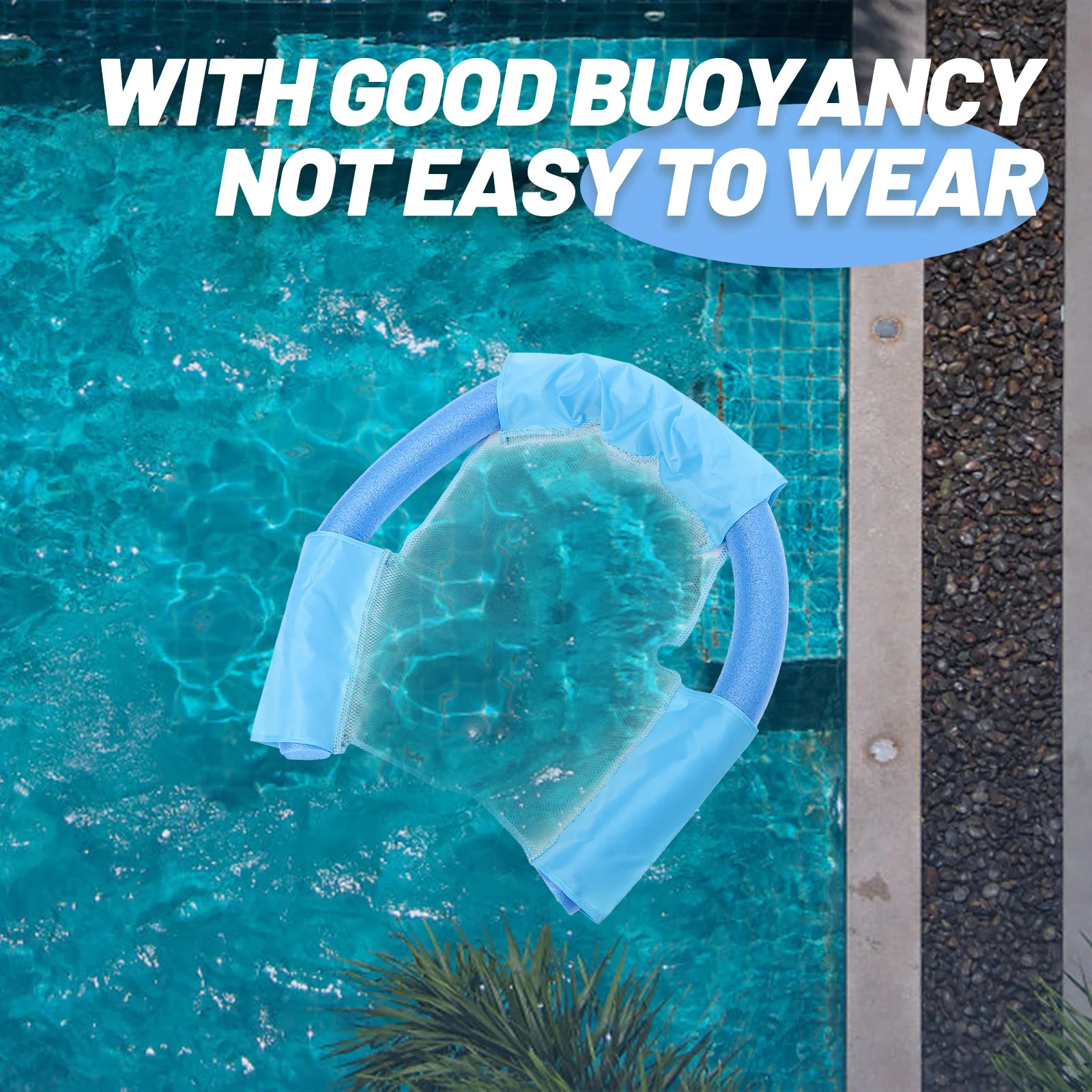 Rete per sedie in rete galleggiante per uso in piscina Aiuto per il nuoto ad alta tenacità per bambini Adulti Rete per sedie da piscina galleggiante a lunga durata