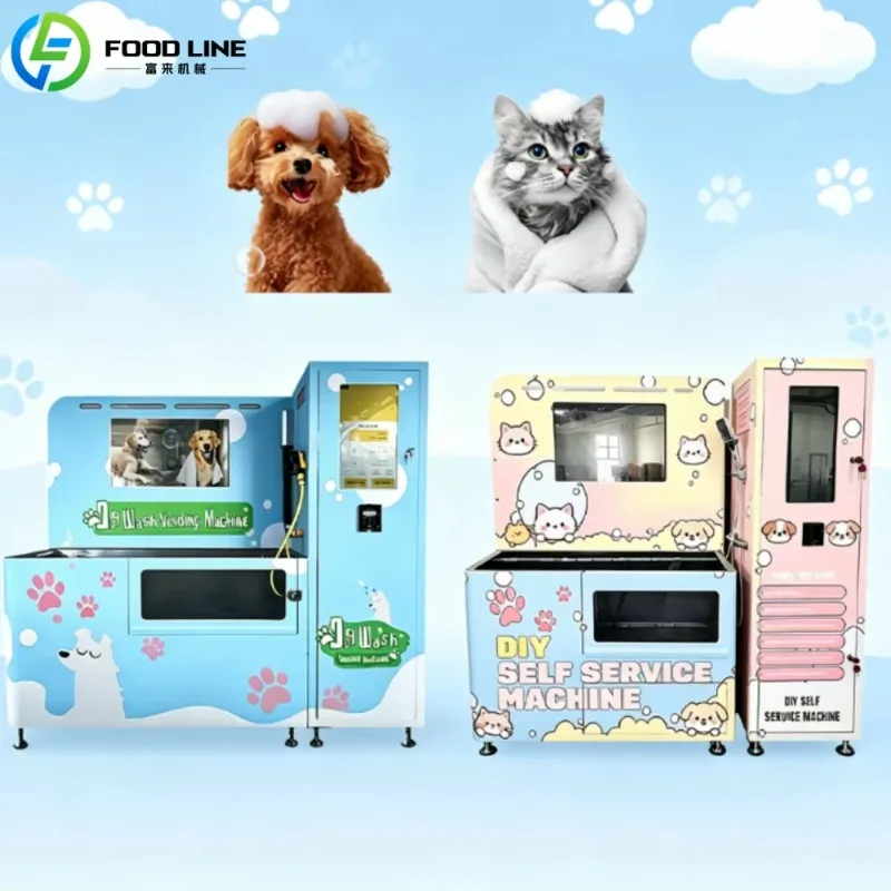 Pet Wash Dryer Self-Serve Unit, Slide-Out Grooming Tray, High-Pressure Rinse Sprayer Fixture for Retail Shop Premises