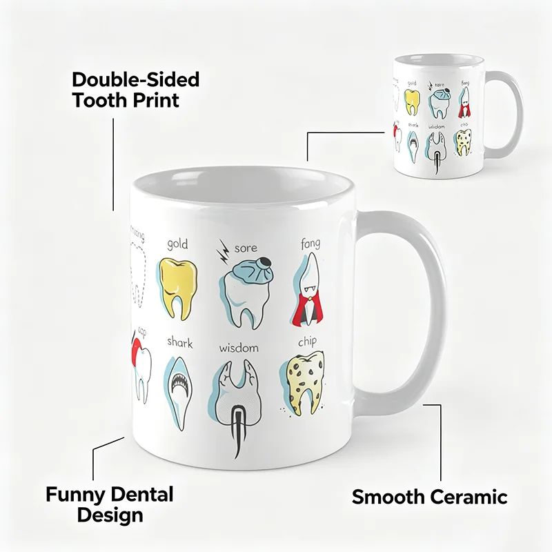 Coffee Tea Difference - Tasse en céramique à motifs de