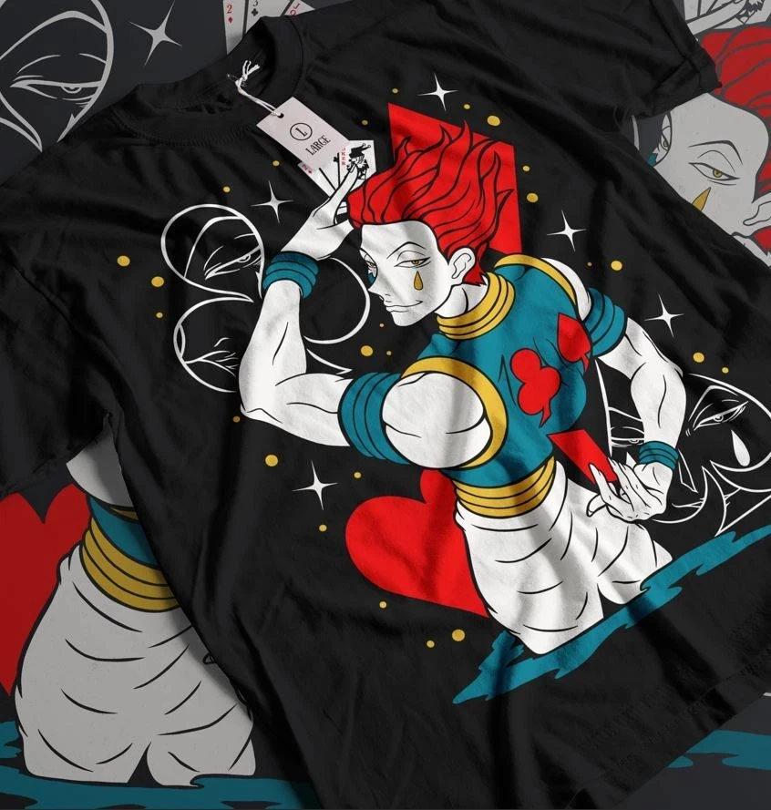 Camiseta de Verano 2026 de Algodón, Informal y Cómoda, con Diseño de la Serie de Comics Hunter X Hunter, Hisoka, para Hombre