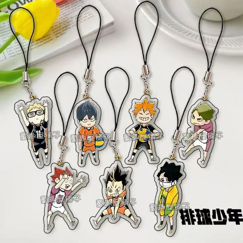 Haikyuu Phone Charm Keyring bagcharm volleyball anime KeyChain Bag Pendant