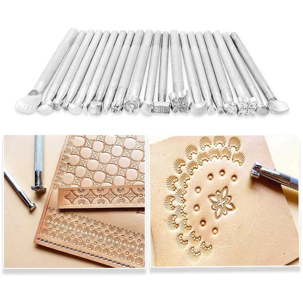 Рабочие инструменты и принадлежности для кожи ABQR с ящиком для инструментов идеально подходят для шитья, штамповки, резки, шитья кожи