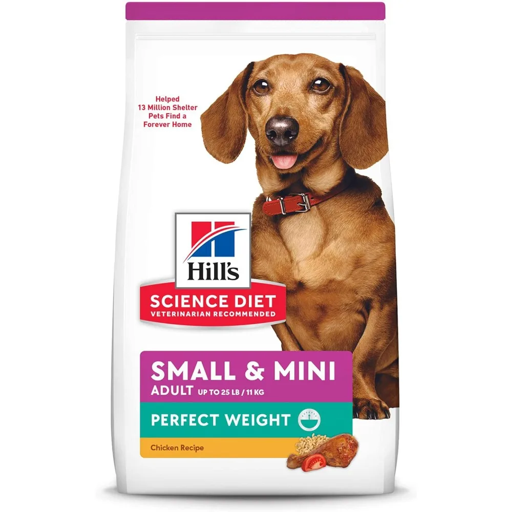 

Perfect Weight, Adult 1-6, Small & Mini Breeds Weight Management Support, Dry Dog Food, Chicken Recipe, 12.5 lb Bag