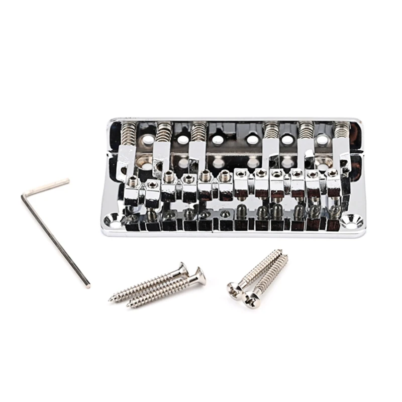 

6 String Roller Saddle Electric Guitar Bridge Top Load Or Strings Through Body Fixed Hardtail Electric Guitar Bridge Wholesale