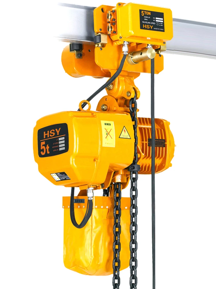 Trolley Electric Chain Hoists Double Lifting Traveling 10 Ton 5 Ton  1 Ton