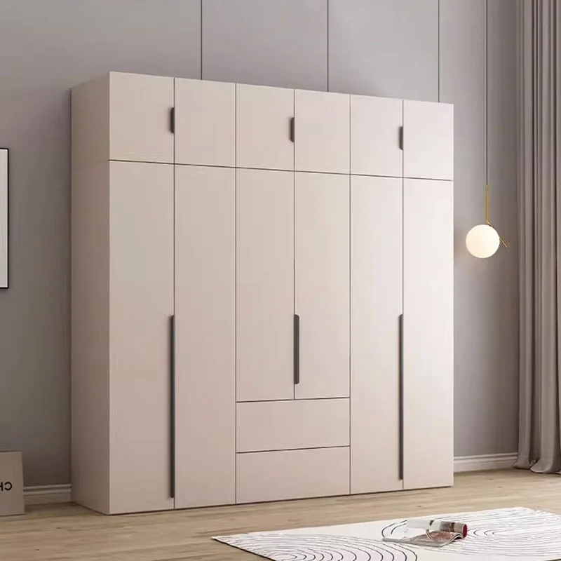 Luxurious European Wardrobe Modern Wooden Room Organization Wardrobe Storage Portable Armario Multiuso Bedroom Furniture