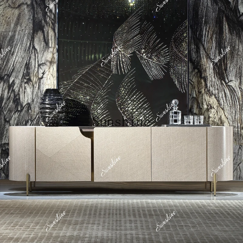 

Italian light luxury minimalist TV cabinet living room storage size apartment furniture FT