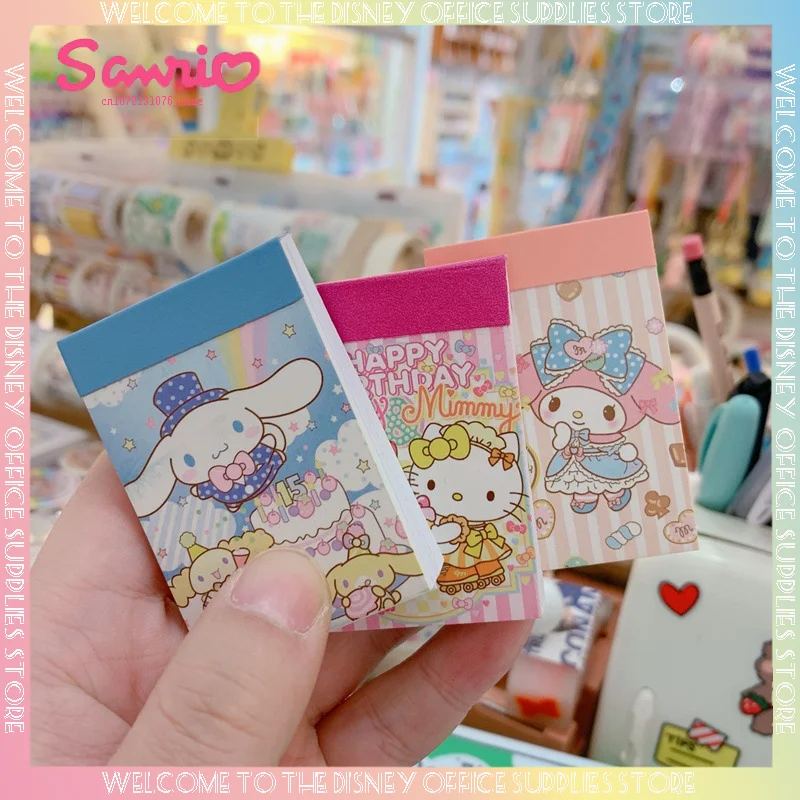 Cartoon Sanrio Kuromi Cinnamoroll Memo Book Kawaii Anime My Melody Hello Kitty Cute Portable Easy Tear Cute Girl Gift