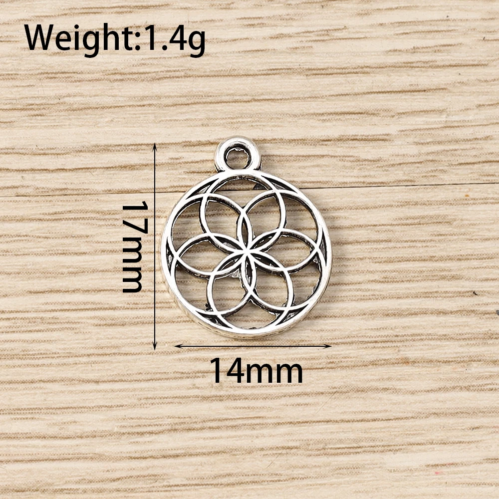 Tusember 20 Stück Legierungs-Pflanzenanhänger, Metall-Blatt-Blumen-Baum-Charms für Schmuckherstellung, Ohrringe, Halsketten, DIY-Armband-Zubehör – Detail 2