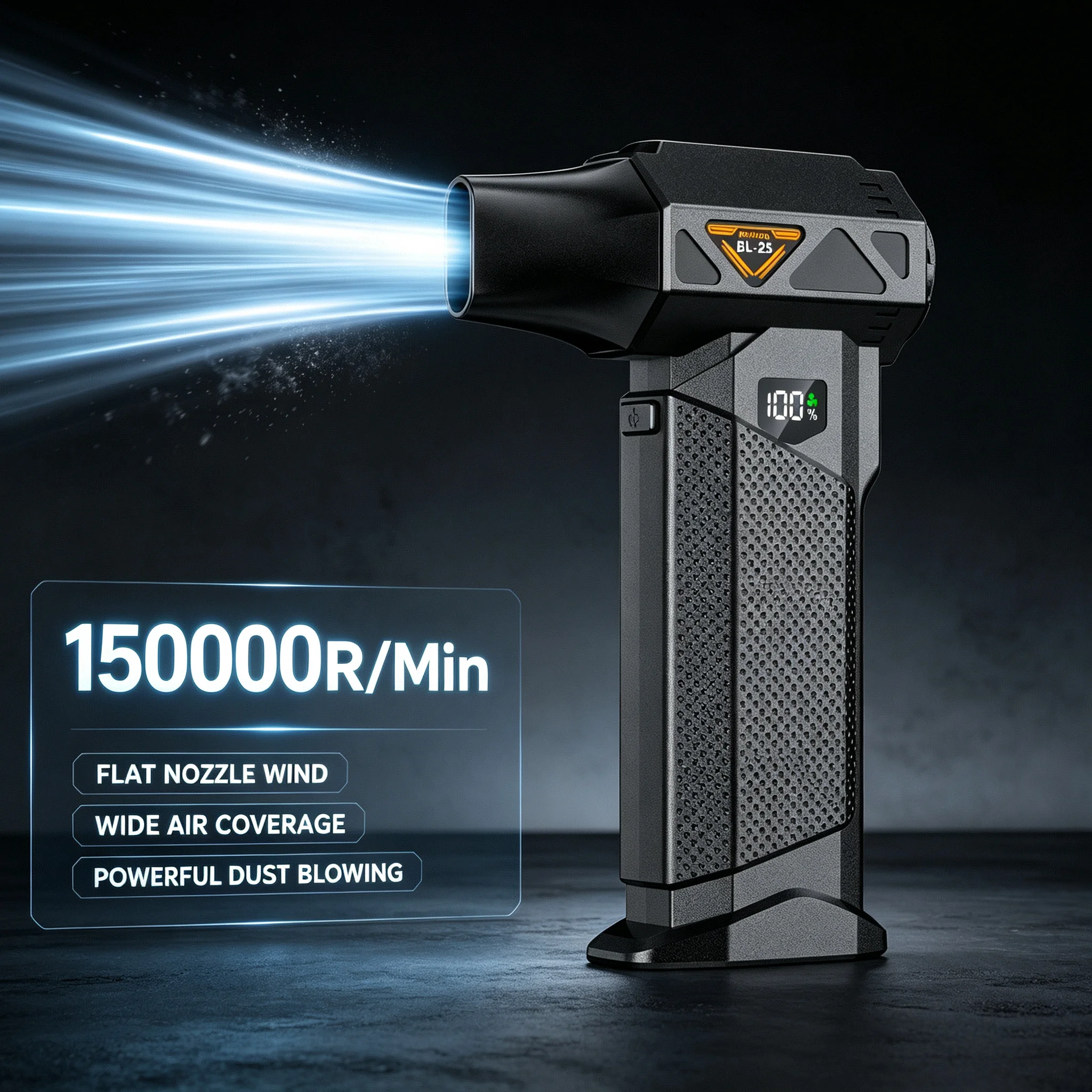 Cordless Turbo Air Blower Pump USB Rechargeable Handheld Electric Duster for PC Keyboard Camera Inflatable Mattress Pool Sofa