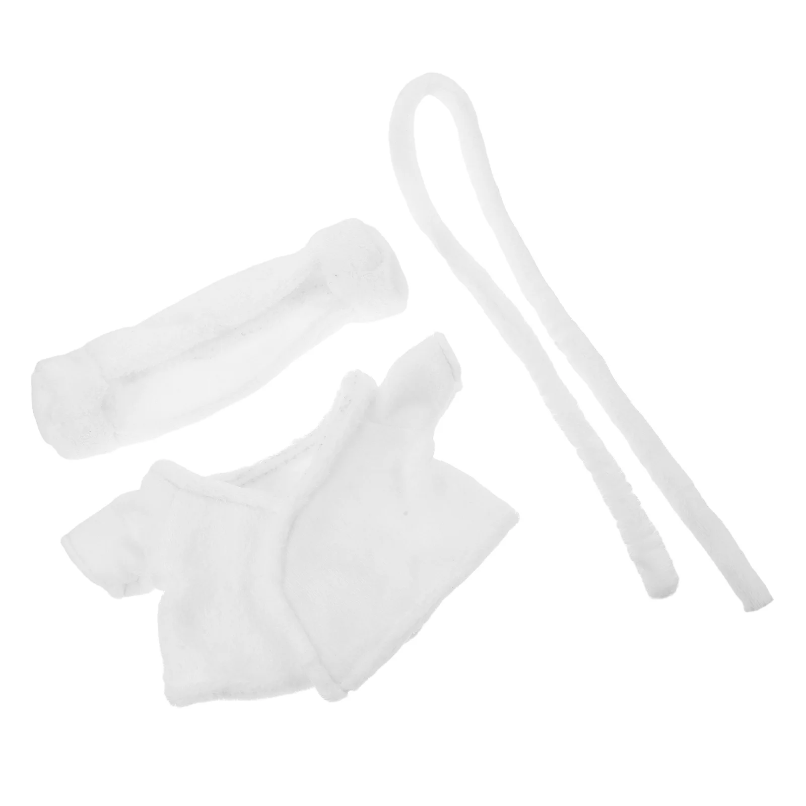 1Set Stofftier Bademantel Outfit Weiche Weiße Nachtwäsche für 28Cm Bär Spa Pretend Play Kleiderschrank Zubehör Urlaub kostüm