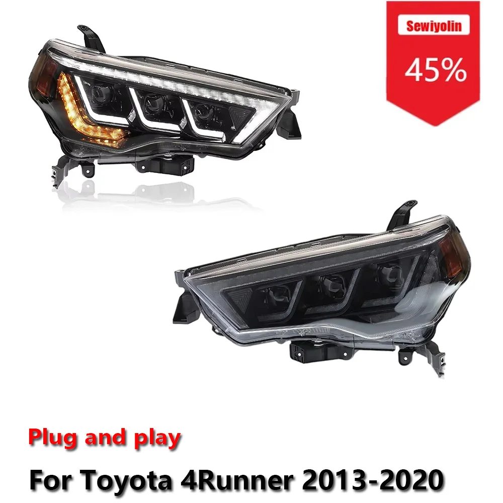

Sewiyolin автомобильные светодиодные обновленные аксессуары для фар для Toyota 4Runner 2014-2020 DRL тормозной указатель поворота Plug and Play
