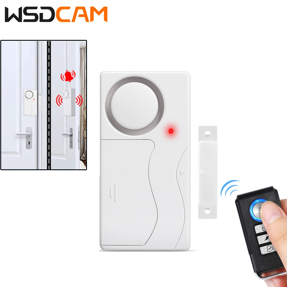 110dB Loud Alarm Windows Open Alarms Magnetic Security Sensor Wireless Remote Door Alarm for Kids Safety