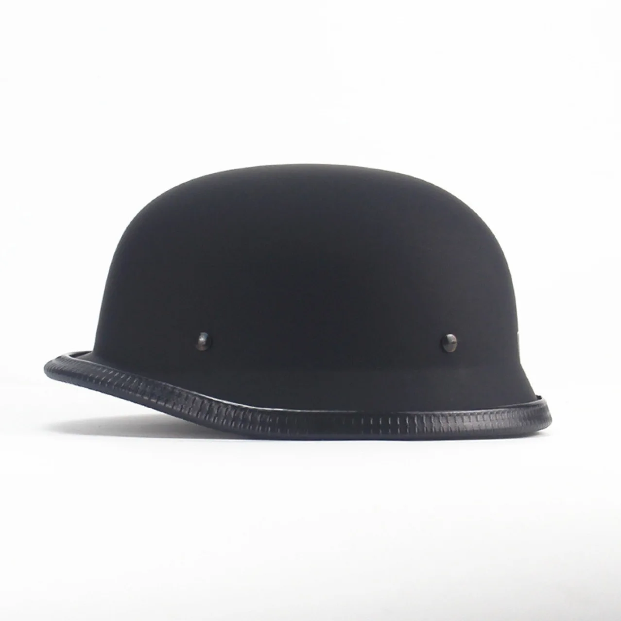 خوذة دراجة نارية كلاسيكية نصف وجه خوذة ألمانية خوذة دراجة نارية سوداء لامعة لتصفيف السيارة DOT