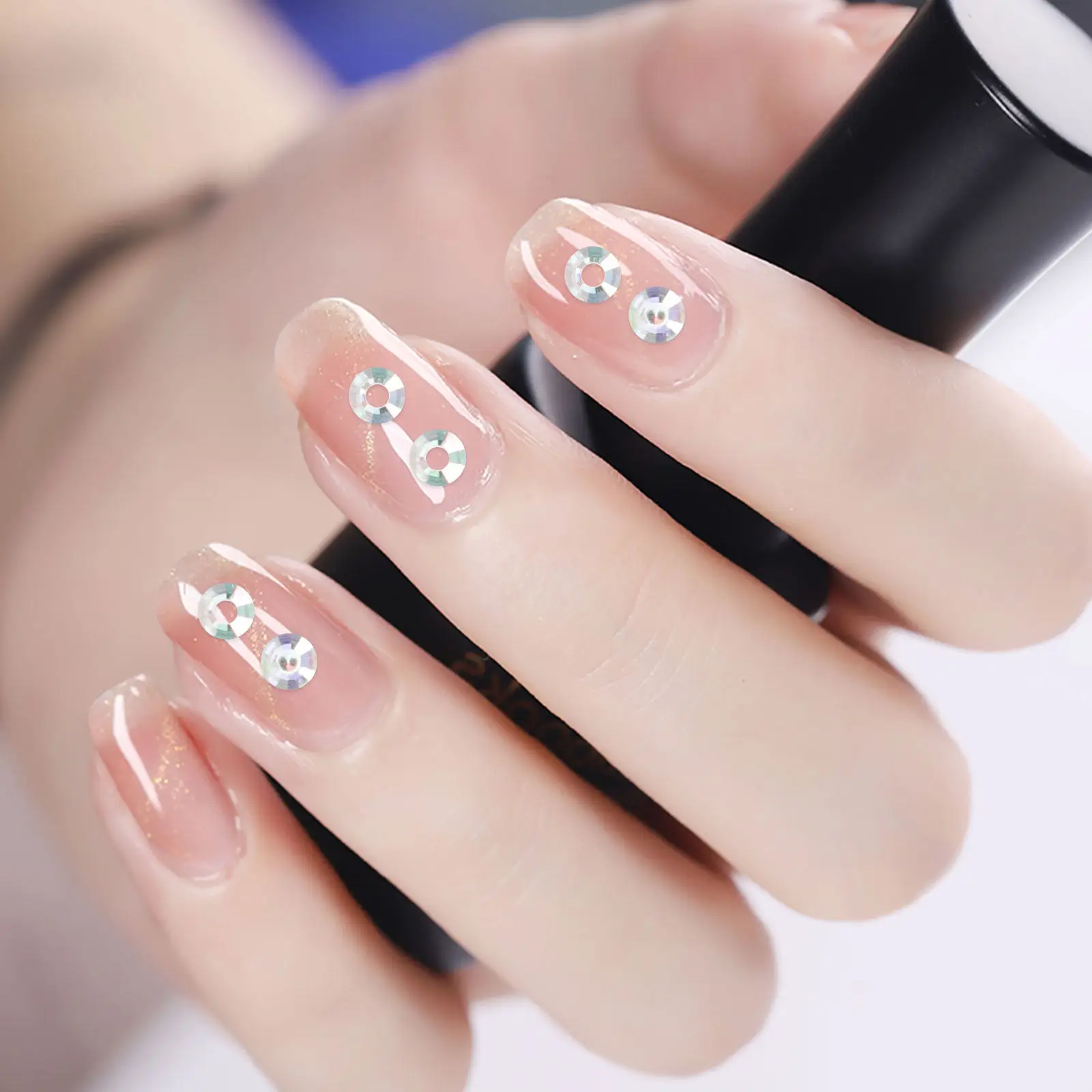 

4 Sheets Multi Use Self Adhesive Pearl Rhinestone Stickers ABS Safe for Nail Art Face Body DIY Craft Decoration