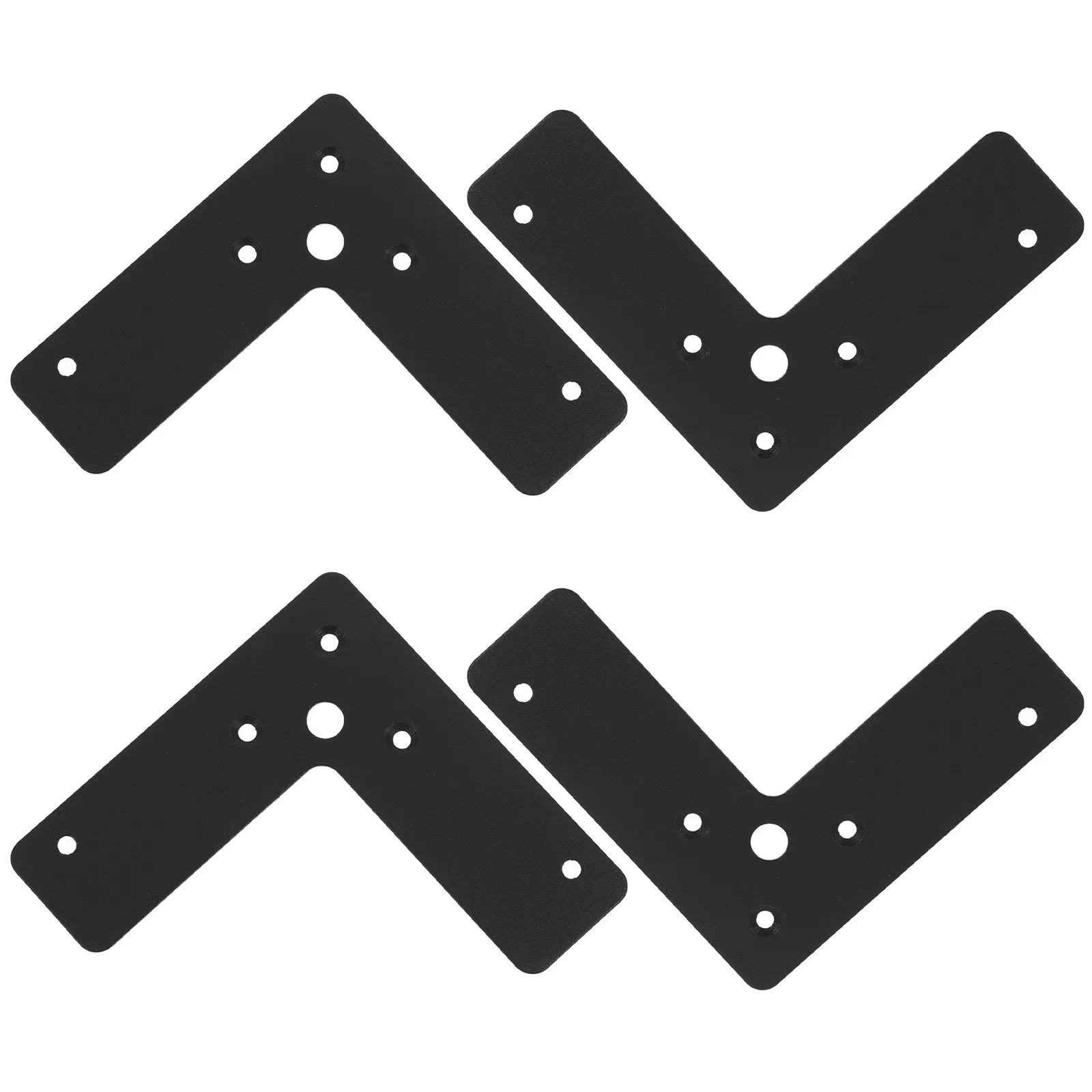 4Pcs L Bracket Flat Corner Brace Heavy Duty 2Mm Thickness Metal Angle Bracket Strong Load Bearing for Wood Small L Brackets