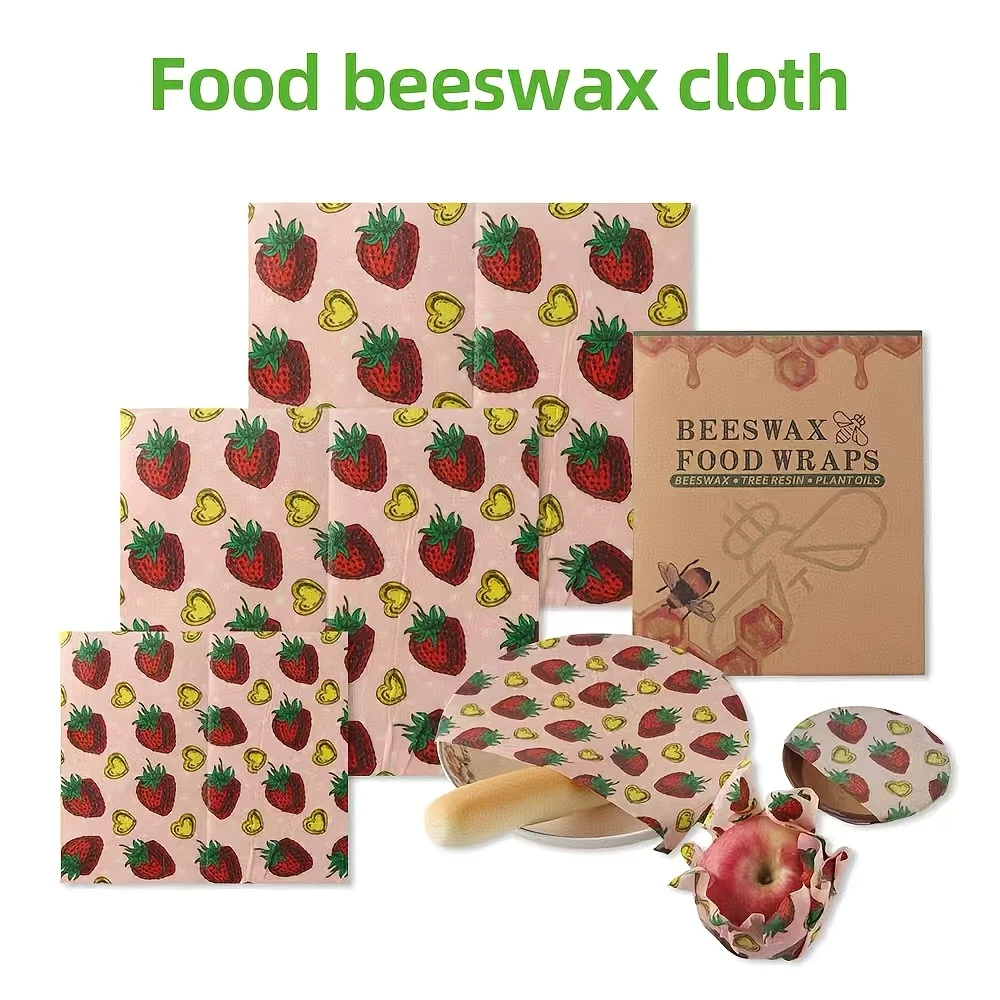 Approved Beeswax Food Wrap for Bread Fruit Organic Cotton Fresh Keeping Eco Degradable Cloth
