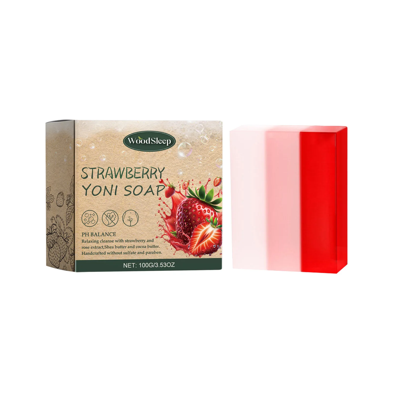 Yoni Soap Feminine Hygiene Vaginal Clean PH Balance Remove Odor Itch Deep Cleaning Moisturizing Body Brighten Vagina Care Soap