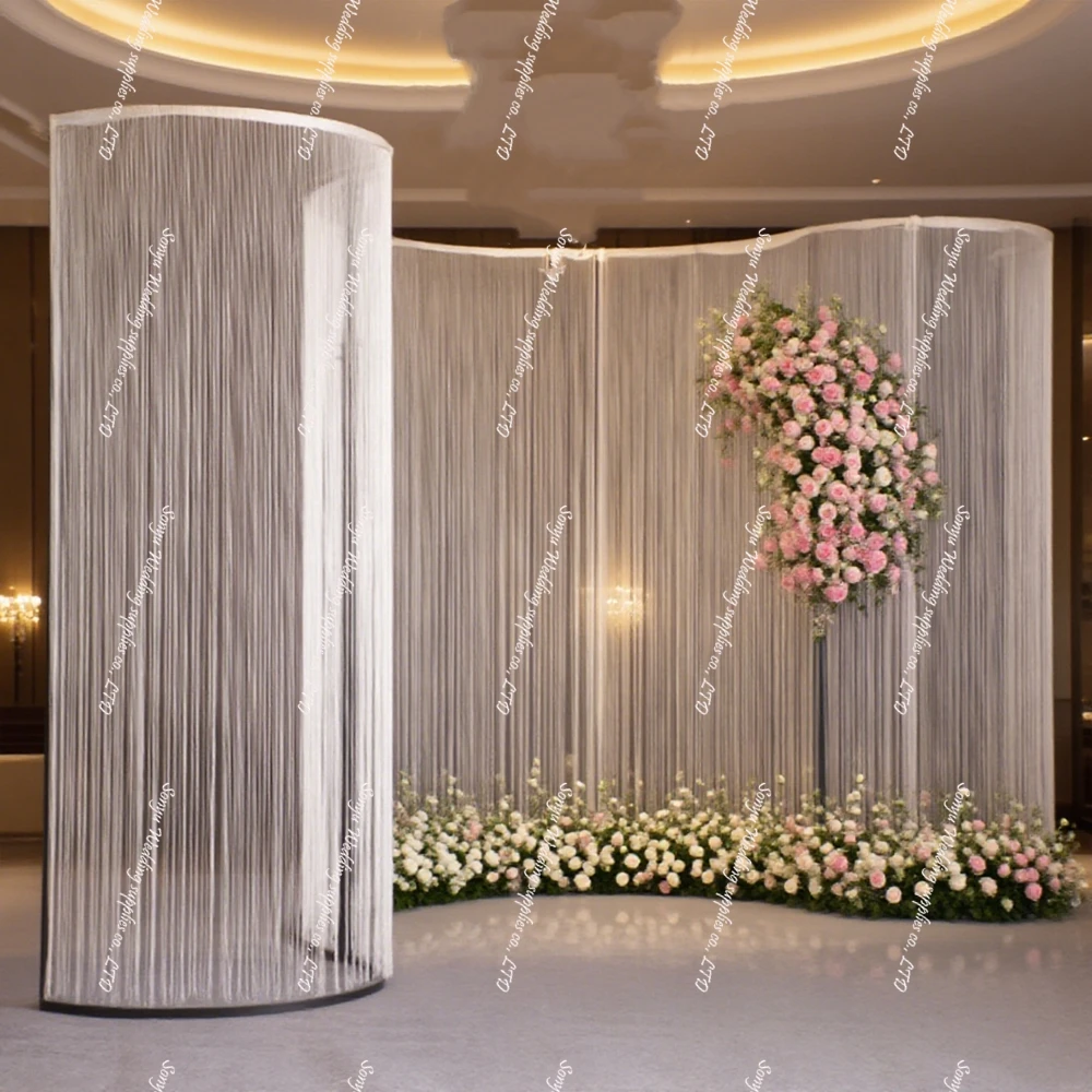 

No light no flower)Back drop Screen Frame Wedding Arch Iron Props Flower Door Stand Geometry Shelf