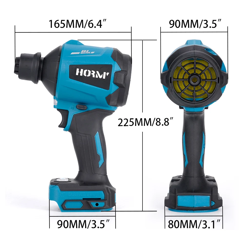 Pistola de aire eléctrica inalámbrica, limpiador de polvo de aire multifunción, soplador, herramienta eléctrica sin escobillas para batería Makita de 18V