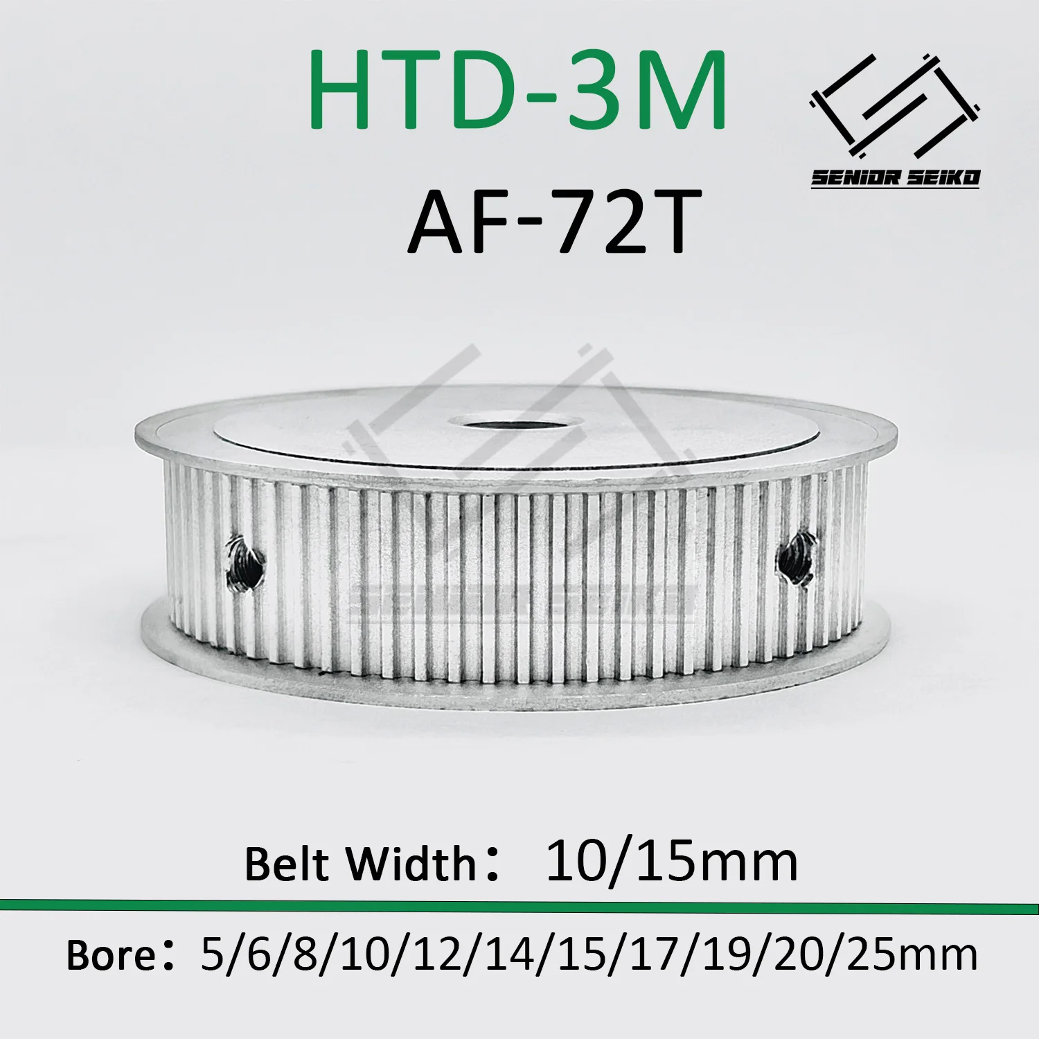 

HTD3M 72T Timing Pulley 3M 72teeth Belt Width 10/15mm Bore 5/6/8/10/14/15/17/19/20/25mm Synchronous Wheel Pitch 3mm Belt Pulley