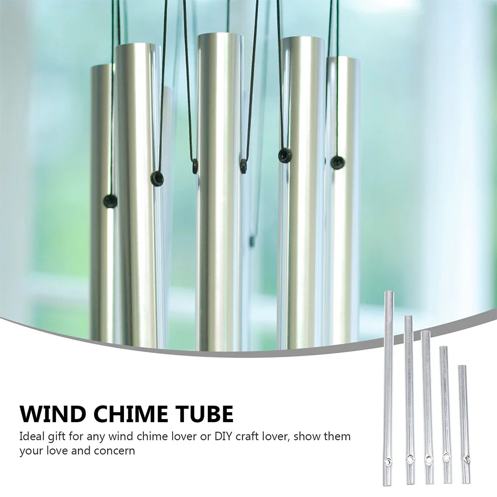 

8Sets Wind Chime Tubes Aluminum Rust Resistant Hollow Metal Pipes for DIY Garden Decoration Pendant Crafting Supplies