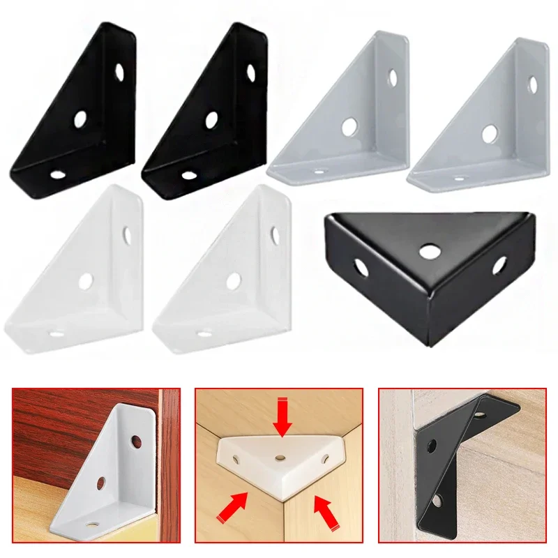 Triangle à angle droit de code d'angle de support 12 pièces, meubles fixes, utilisé pour le support et le renfort d'angle d'armoire et de lit ﻿