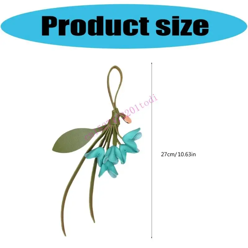 M76b متطورة PU الجلدية الزهرة مفتاح القلادة قلادة زخرفة مضغوطة مثالية لحقائب الظهر المفاتيح والمحافظ