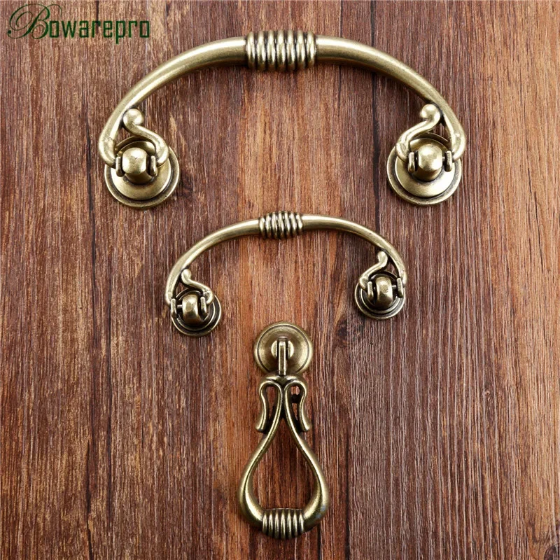 1Pc Antique Kitchen Cabinet Knob Cupboard Dresser Drawer Room Door Pull Handle Furniture Knobs and Handles,Single Hole/64mm