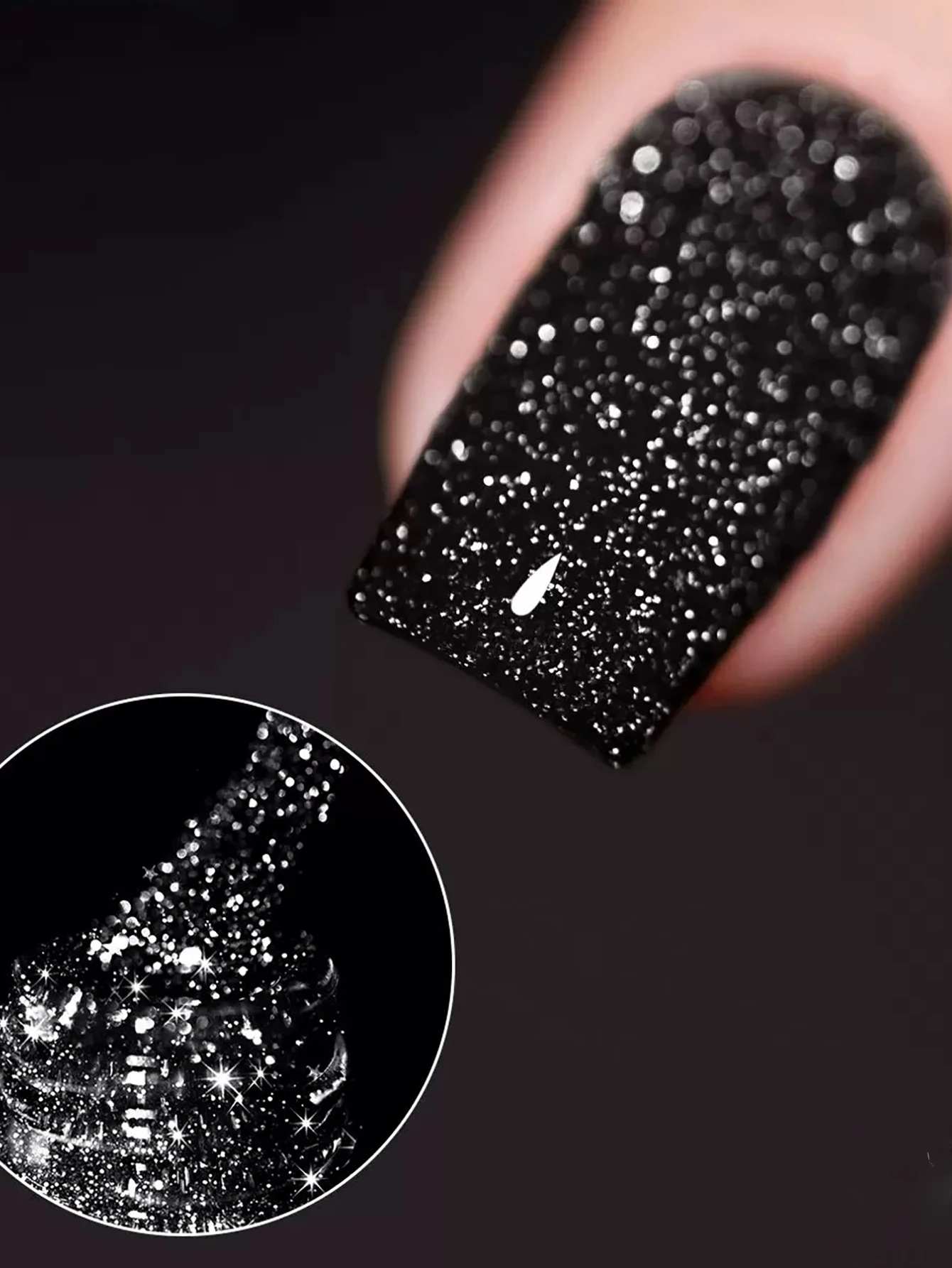 1pcs TC 새로운 스타일 깜박이는 검은 악어 다이아몬드 매니큐어 젤 인터넷 연예인 같은 스타일 화이트닝/인기 네일 아트