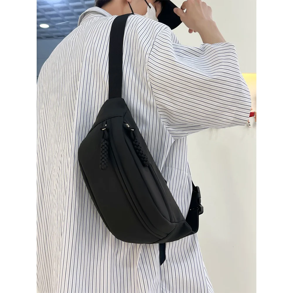 Bolsa de lona para mulheres, bolsa de ombro simples e elegante, várias cores para escolher, estilo Ins, novo modelo