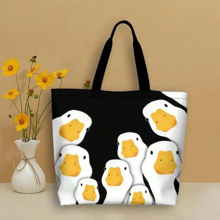 

Funny Goose Print Casual Tote Bag For Adults Unisex Travel Shoulder Bag