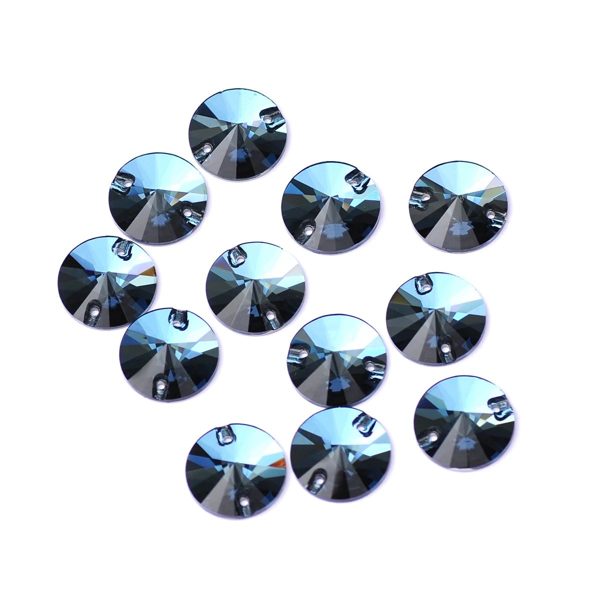 YANRUO 3200 Rivoli Montana Sewing Crystal Sewing Flat back Rhinestones Sew on Stones Glass Crystals Dark Sapphire